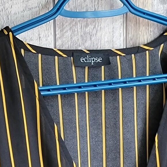 Striped V-Neck Blouse - Picture 2 of 4